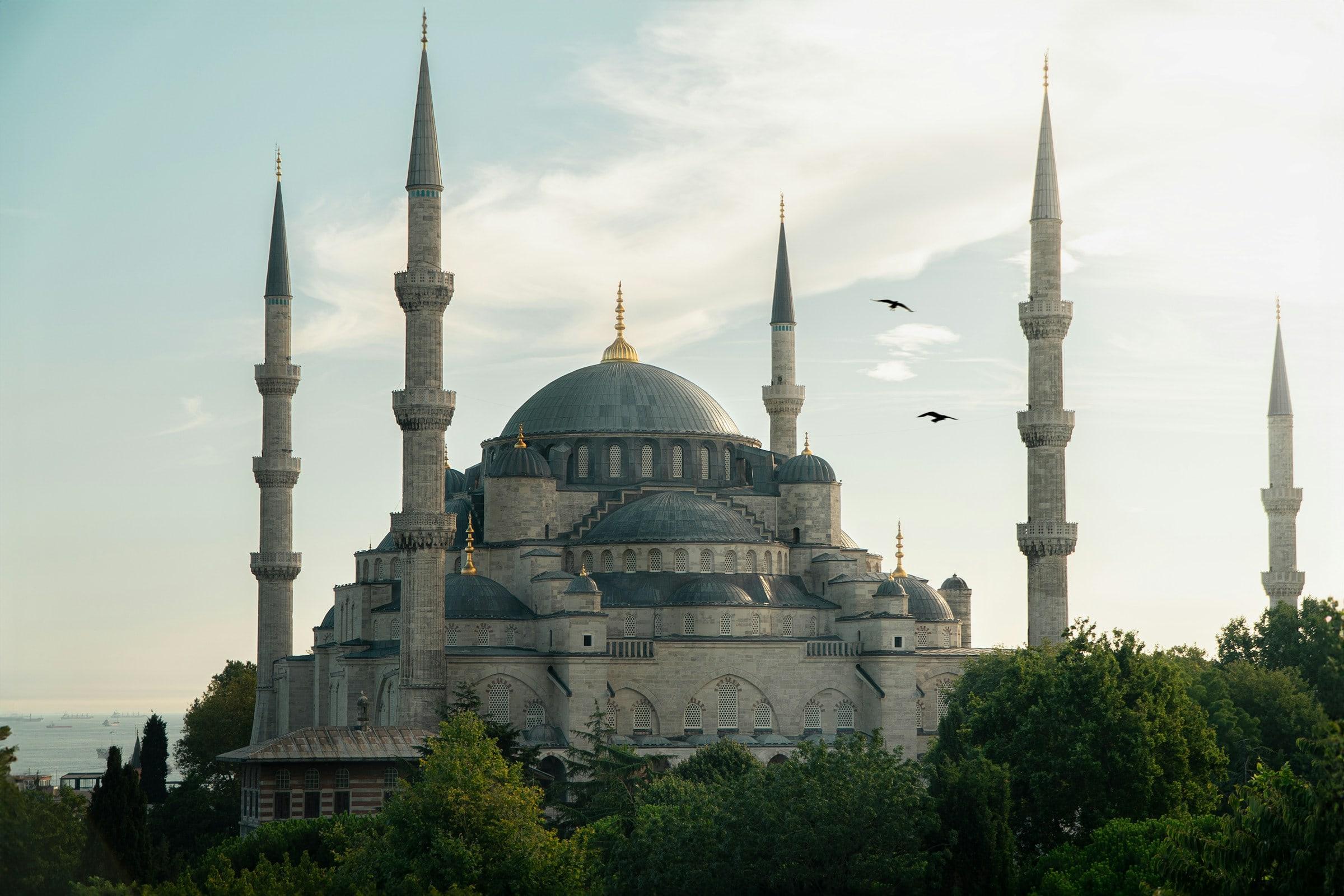 The Blue Mosque, its cascading domes and six minarets